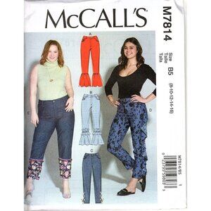McCall's M7814 Misses 8 to 16 Embellished Pants Uncut Sewing Pattern New